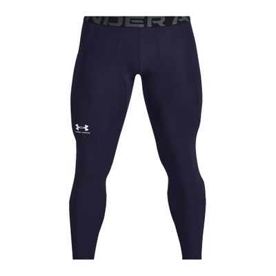 Under Armour Men's HeatGear Armour Leggings, Midnight Navy (410)/White, Medium Tall