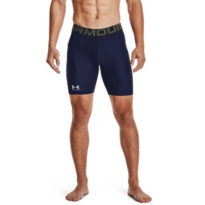 Under Armour Men's Armour HeatGear Compression Shorts, Midnight Navy (410)/White, 3X-Large Tall