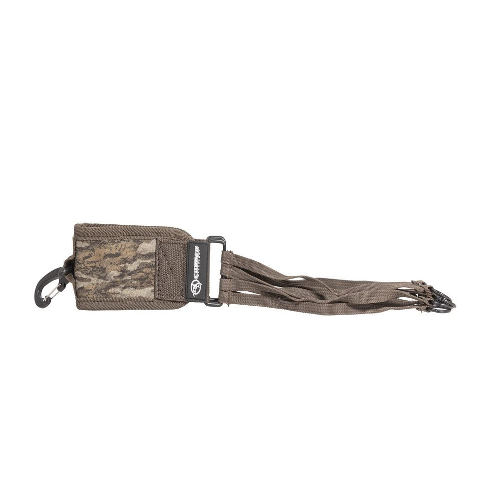 Cupped Waterfowl Metal Loop Duck Strap, Non-Slip Ring Duck Carrier with 8 Powder Coated Steel Loop Connections, Mossy Oak Bottomland Camo
