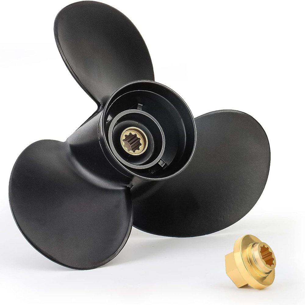 Aluminum Alloy Propeller 10 3/8 x 13 (10 Spline Tooth) OEM Parts No.48-19640A40 Upgrade Aluminum Outboard Propeller fit Mercury Engines 9.9/15/18/20/25HP, RH