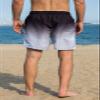 MADHERO Mens Swim Trunks Short Bathing Suit with Mesh Lining Swimming Shorts Black Grey Size L view 3
