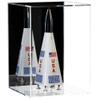 Better Display Cases Small Model Rocket Acrylic Table Top Display Case with Mirror (D07/A087-MB) view 1