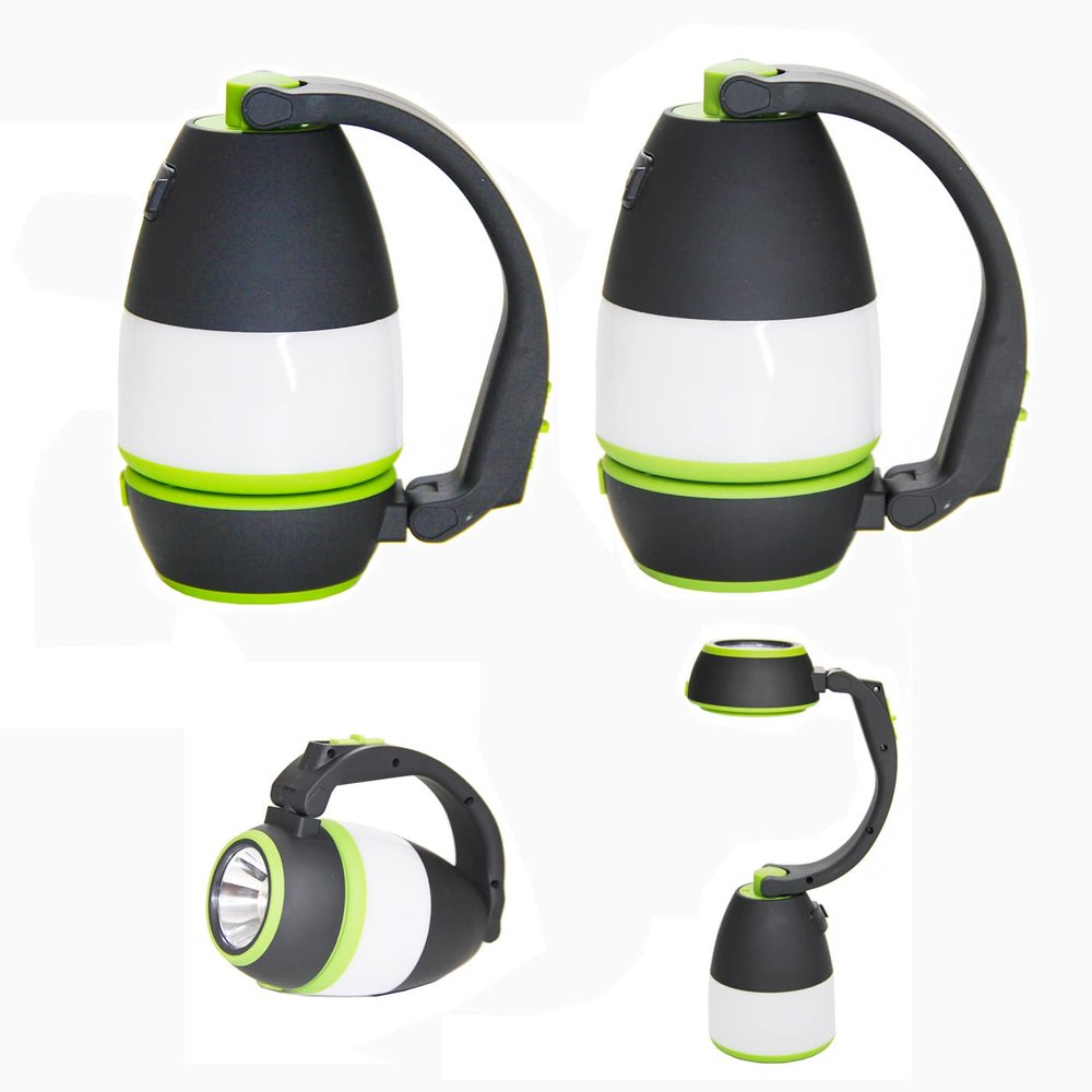 Camping Lantern Portable Work Tent Light Dimming Rechargeable Desk Table lamp 5 Modes Outdoor COB IP65 Waterproof Emergency 2 Pack