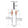 LvTu Suspension Forks 26 27.5 Inches, Alloy Double Air Chamber System Effective Shock Travel: 120mm (Color : White, Size : 26 inches) view 2