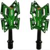 KCNC Knife Titanium Spindle Road Platform Pedals, Green, KPED01-TI-GR, SK2174-T view 1