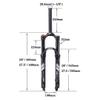 LvTu Suspension Forks 26 27.5 Inches, Alloy Double Air Chamber System Effective Shock Travel: 120mm (Color : Black, Size : 27.5 inches) view 2