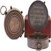 Engraved Brass Compass with Leather Case- Personalized Sundial Pocket Compass for Women, Antique Poem Compass Gift to Mom (Love Mom) view 2