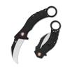 QSP Eagle Folding Pocket Knife, 3.12" D2 Black Satin Blade EDC Tactical Knife, Black G10 Handle, Liner Lock, Ceramic Ball Bearings, SS Clip view 1
