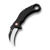 QSP Eagle Folding Pocket Knife, 3.12" D2 Black Satin Blade EDC Tactical Knife, Black G10 Handle, Liner Lock, Ceramic Ball Bearings, SS Clip view 2