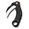 QSP Eagle Folding Pocket Knife, 3.12" D2 Black Satin Blade EDC Tactical Knife, Black G10 Handle, Liner Lock, Ceramic Ball Bearings, SS Clip view 3