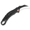 QSP Eagle Folding Pocket Knife, 3.12" D2 Black Satin Blade EDC Tactical Knife, Black G10 Handle, Liner Lock, Ceramic Ball Bearings, SS Clip view 4