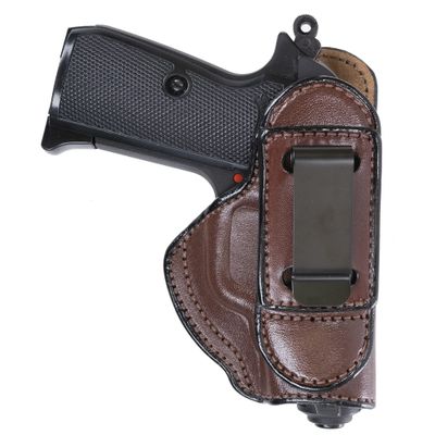 Maxx Carry Tuckable IWB Leather Holster for American Arms CX22. Inside The Pants Holster for Tuck in Conceal Carry. Brown Right Hand.