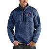 Antigua Men's Heathered Navy Buffalo Bills Fortune Quarter-Zip Pullover Jacket view 1