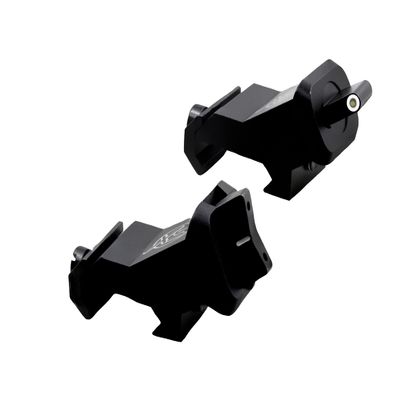 XS SIGHTS XTI2 45 Offset Iron Sights for AR Platform, Front Glow in The Dark for Tactical Applications, Ambidextrous, Durable (Standard Dot White, DXW Tritium)
