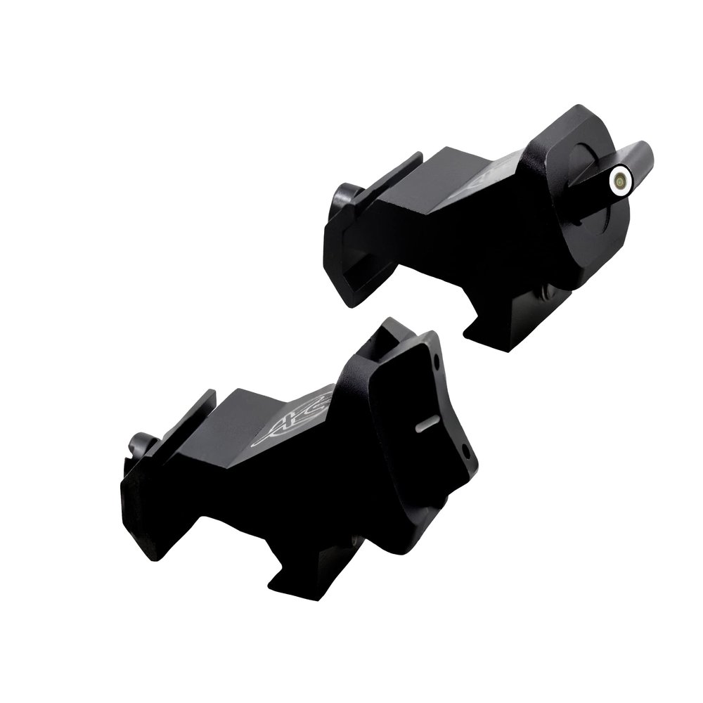XS SIGHTS XTI2 45 Offset Iron Sights for AR Platform, Front Glow in The Dark for Tactical Applications, Ambidextrous, Durable (Standard Dot White, DXW Tritium)