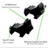 XS SIGHTS XTI2 45 Offset Iron Sights for AR Platform, Front Glow in The Dark for Tactical Applications, Ambidextrous, Durable (Standard Dot White, DXW Tritium) view 4