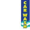 COBB PROMO Open Car Wash Advertising Rectangle Boomer Feather Flags Complete Kits with Three Flag Poles and Three Ground Spikes Blue Yellow view 3