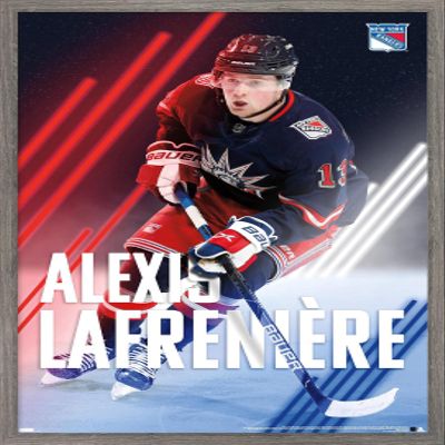 Trends International NHL New York Rangers - Alexis Lafrenire 20 Wall Poster, 22.4L x 14.7W, Barnwood Framed Version