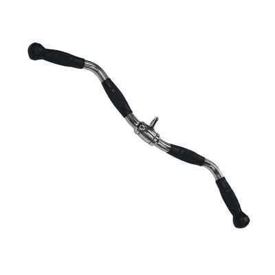 ZXFF 78 Cm Heavy-Duty W-Shaped Solid Rotating Suspension Type LAT Cable Machine Pull-Down Rod, Power Cord Crossover Machine and Strength Training Accessories, Rubber Non-Slip Ends (Size : 78cm)