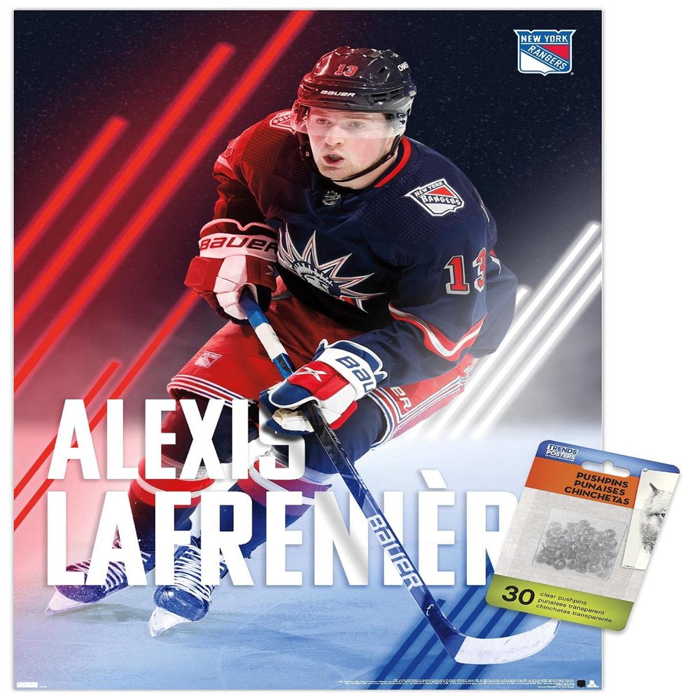 Trends International NHL New York Rangers - Alexis Lafrenire 20 Wall Poster with Push Pins