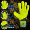 Keeperking Soccer Goalie Goalkeeper Gloves for Kids Boys Youth & Adult,Latex Strong Grip Palms with Removable Finger Spines Protection Children Football Gloves for Training/Match (7, Yellow-FS) view 3