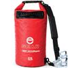 Enthusiast Gear Roll Top Insulated Backpack Cooler Dry Bag  Leak Proof, Collapsible, Waterproof Cooler with Padded Shoulder Strap - Perfect for Kayaking Fishing Beach Hiking -15L (Red) view 1