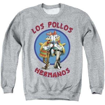 LOGOVISION Breaking Bad Los Pollos Hermanos Unisex Adult Crewneck Sweatshirt,Los Pollos Hermanos Grey, Small