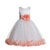 ekidsbridal Rose Petals Ivory Flower Girl Dress Birthday Girl Dresses Reception Dress 007ss S view 1