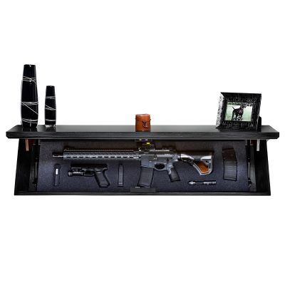 Tactical Traps - Freedom 52R Concealment Shelf with Trap Door and RFID Lock - Secure & Safe Hidden Concealment Compartment - 46" X 13.5" X 5" - Ebony