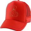 ALLNTRENDS Adult Bear Trucker Hat Heart Embroidered Baseball Cap Adjustable Snapback Cute Hats (Red) view 1