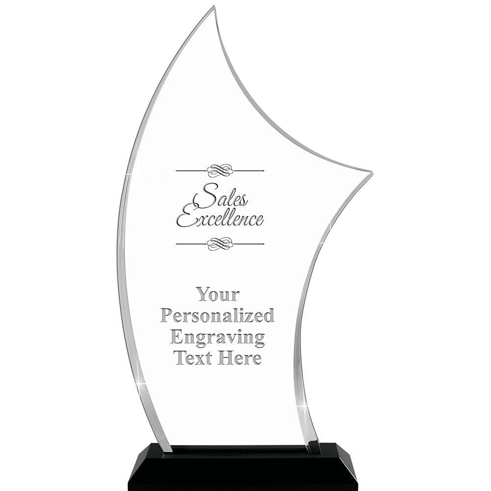 10.25" H Pinnacle Sales Excellence Acrylic Award - Personalized Presentation Trophy for Sales, Includes Free Laser Engraving Prime