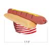 ArtCreativity Funny Hot Dog Hat, Fun Fast Food Hotdog Hat for Adults, Soft Plush Costume Accessory, Pizza Party Supplies Decorations, One Size Fits Most for Halloween view 3