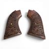 Premium Gun Grips Compatible Replacement Heritage Arms Rough Rider Carved Scroll Rosewood Grips Gold Rush Model .22 & .22 mag view 1