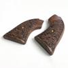 Premium Gun Grips Compatible Replacement Heritage Arms Rough Rider Carved Scroll Rosewood Grips Gold Rush Model .22 & .22 mag view 3