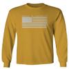 0010. Patriotic American Proud Made in USA United States America Flag Military Patriotic Style Men's Long Sleeve t Shirt (Gold Small) view 1