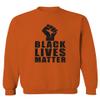 0011. Black Lives Matter Resist JUNEENTH Men's Crewneck Sweatshirt (Orange Medium) view 1