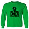 0011. Black Lives Matter Resist JUNEENTH Men's Long Sleeve t Shirt (Irish Green X-Large)