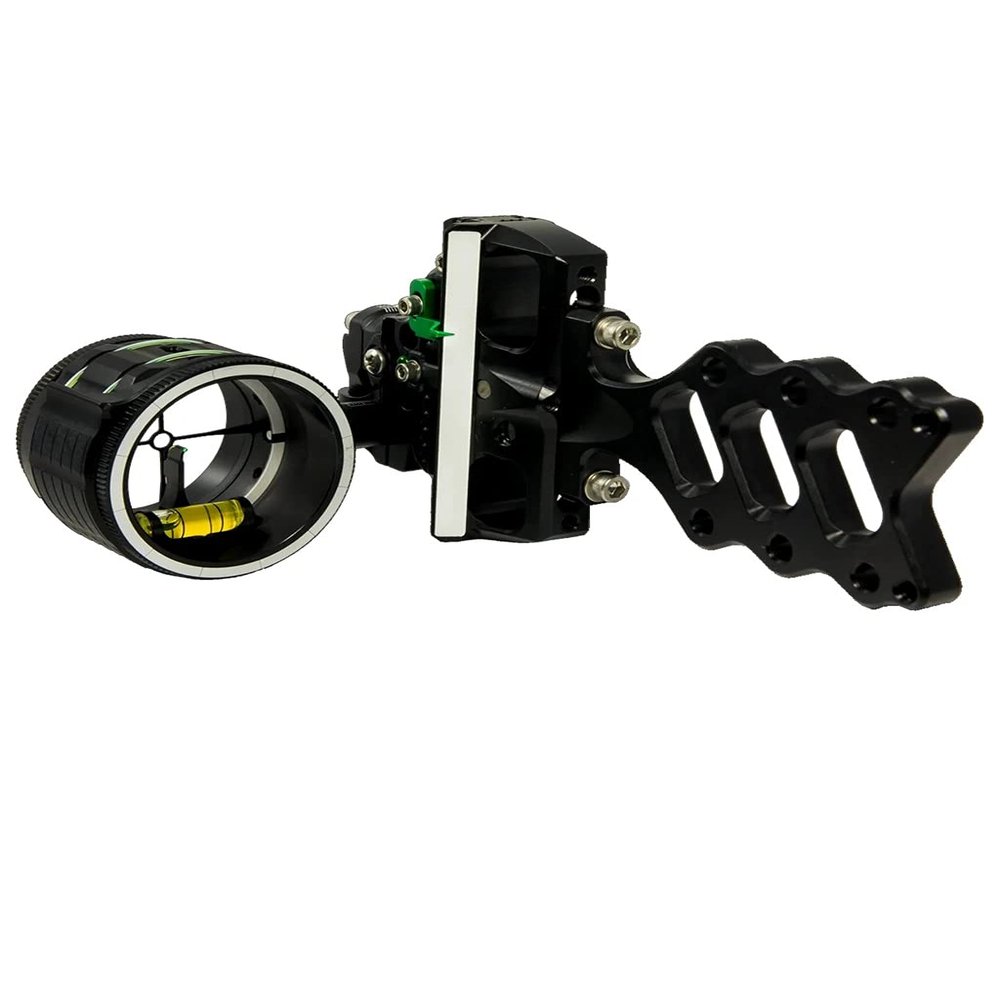 Axcel Accuhunter Plus Slider Sight Single Pin W/ Scope .019 Non Dampened Black (Blue Fiber)