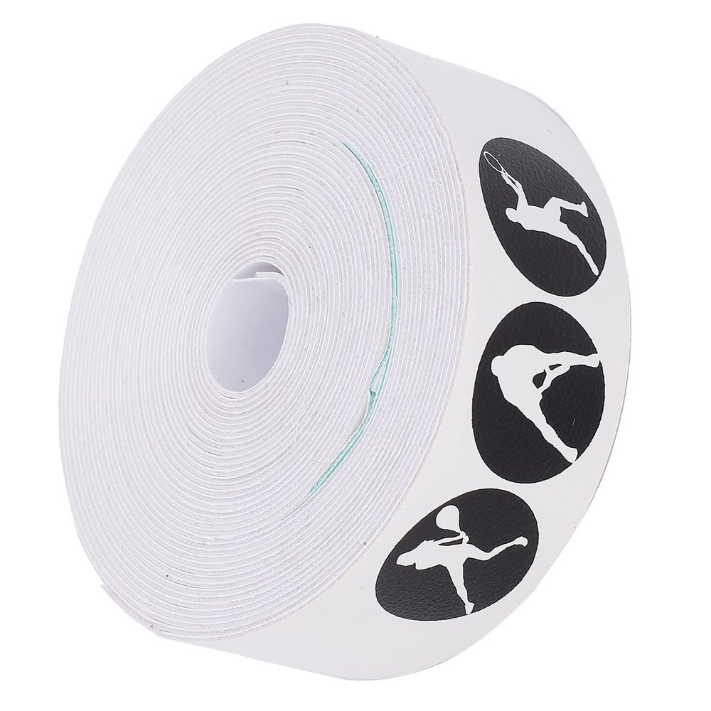 Tennis Racket AntiScratch Protective Tape, White PU Material, 5m/16.4ft Length, Self-Adhesive Frame Protection for Sports Equipment
