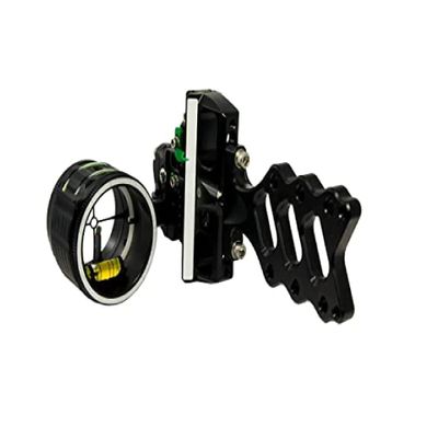 Axcel Accuhunter Plus Slider Sight Single Pin W/ Scope .019 Non Dampened Black (Red Fiber)