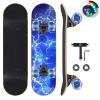 GIEEU Skateboards with Colorful Flashing Wheels for Beginners,Kids,Teens,Adults,31 x 8 Inch Complete Standard Skate Boards 9 Layer Canadian Maple Deck Concave Skateboard view 1