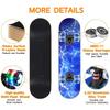 GIEEU Skateboards with Colorful Flashing Wheels for Beginners,Kids,Teens,Adults,31 x 8 Inch Complete Standard Skate Boards 9 Layer Canadian Maple Deck Concave Skateboard view 3
