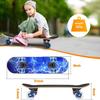 GIEEU Skateboards with Colorful Flashing Wheels for Beginners,Kids,Teens,Adults,31 x 8 Inch Complete Standard Skate Boards 9 Layer Canadian Maple Deck Concave Skateboard view 4