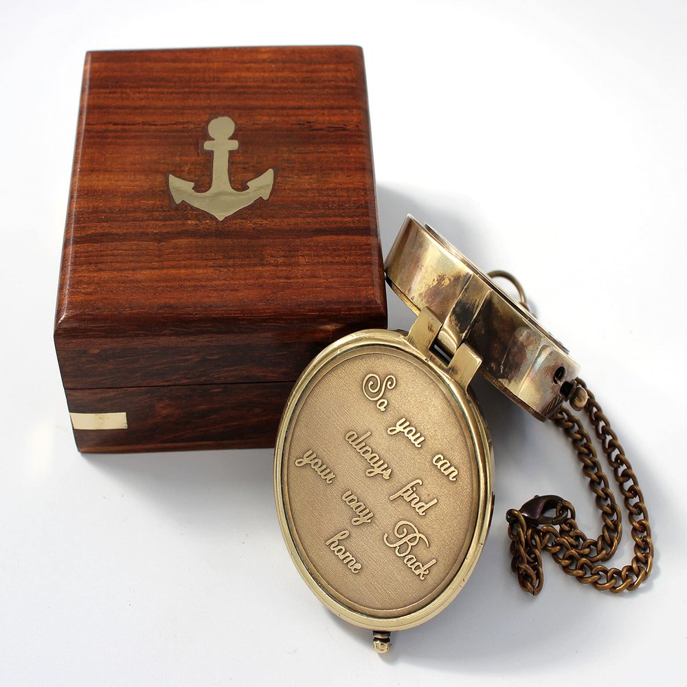 Camping Compass Engraved with So You Can Always Find Your Way Back Home, Gift Compass for Christmas