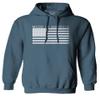 0010. Patriotic American Proud Made in USA United States America Flag Military Patriotic Style Sweatshirt Pullover Hoodie (Indigo Blue, Medium) view 1