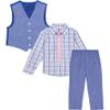 Van Heusen Toddler Boys' 4-Piece Formal Suit-Vest Sets, Blue Bikini/Purple Dot, 2T view 2