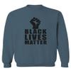 0011. Black Lives Matter Resist JUNEENTH Men's Crewneck Sweatshirt (Indigo Blue Large) view 1
