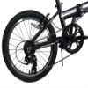 ZiZZO Campo 20 inch Folding Bike with 7-Speed, Adjustable Stem, Light Weight Frame (Black) view 3