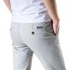 AONGSNNY Mens Cropped Chino Pants Skinny Fit Chinos Khaki Pant 128LightGrey 36 view 3