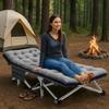 Slsy Folding Camping Cot for Adults with Pad, Padded Portable Sleeping Cots, Camp Bed with Carry Bag for Outdoor Travel, Beach, Hiking view 4